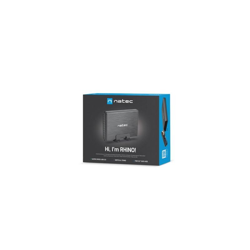 Obudowa na dysk HDD/SSD Natec RHINO USB 3.0 3.5" ALU Black S… | PartsPC.pl
