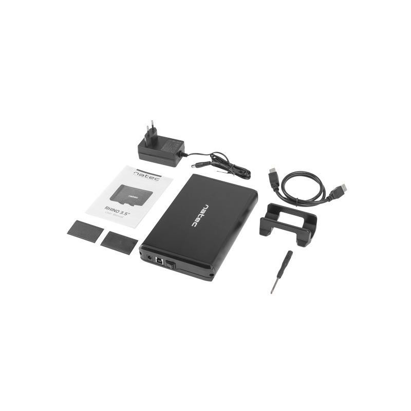 Obudowa na dysk HDD/SSD Natec RHINO USB 3.0 3.5" ALU Black S… | PartsPC.pl
