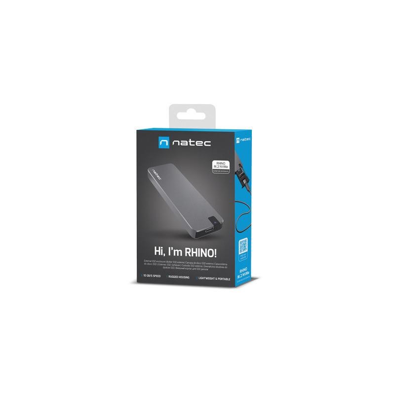Obudowa na dysk SSD Natec Rhino M.2 NVME USB-C 3.1 Gen 2 Alu… | PartsPC.pl