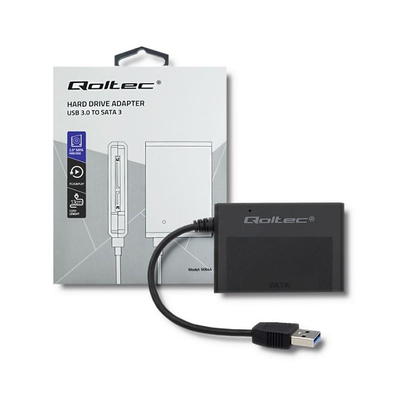 Obudowa Qoltec na dysk HDD/SSD 2.5" SATA3 | USB 3.0 | Czarna… | PartsPC.pl