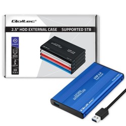 Obudowa Qoltec na dysk HDD/SSD 2.5" SATA3 | USB 3.0 | Niebie… | PartsPC.pl