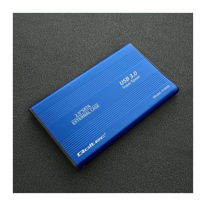 Obudowa Qoltec na dysk HDD/SSD 2.5" SATA3 | USB 3.0 | Niebie… | PartsPC.pl
