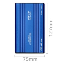 Obudowa Qoltec na dysk HDD/SSD 2.5" SATA3 | USB 3.0 | Niebie… | PartsPC.pl