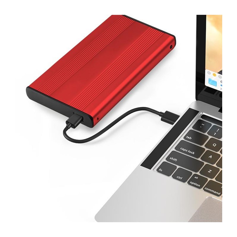Obudowa Qoltec na dysk HDD/SSD 2.5" SATA3 | USB 3.0 | Czerwo… | PartsPC.pl