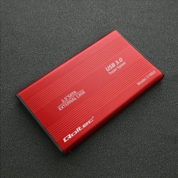 Obudowa Qoltec na dysk HDD/SSD 2.5" SATA3 | USB 3.0 | Czerwo… | PartsPC.pl