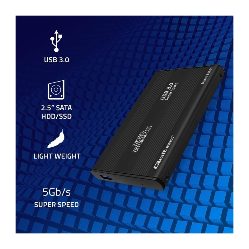 Obudowa Qoltec na dysk HDD/SSD 2.5" SATA3 | USB 3.0 | Czarna… | PartsPC.pl