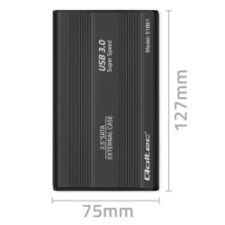 Obudowa Qoltec na dysk HDD/SSD 2.5" SATA3 | USB 3.0 | Czarna… | PartsPC.pl