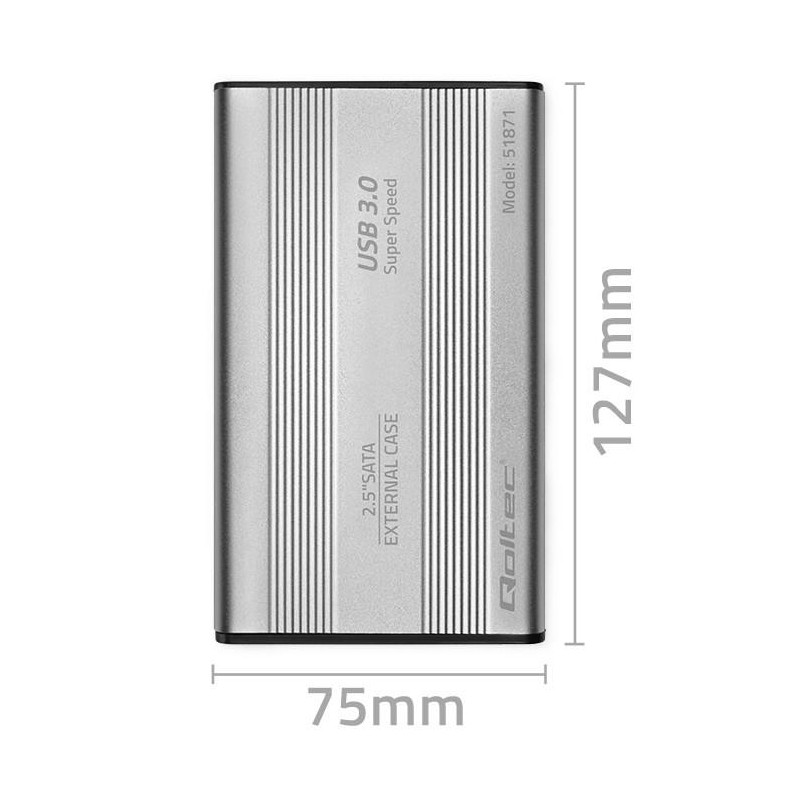 Obudowa/kieszeń Qoltec do dysków HDD SSD 2.5" SATA3 | USB 3.… | PartsPC.pl