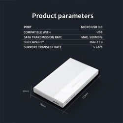 Obudowa/kieszeń Qoltec na dysk SSD HDD 2.5" | SATA | USB 3.0… | PartsPC.pl