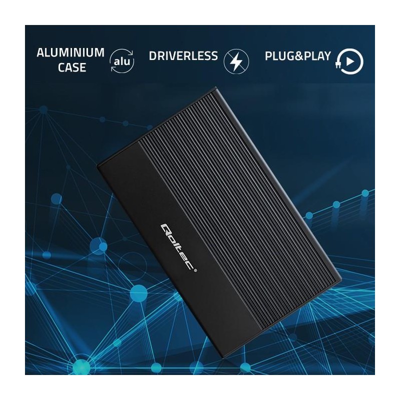 Obudowa/kieszeń Qoltec na dysk SSD HDD 2.5" | SATA | USB 3.0… | PartsPC.pl