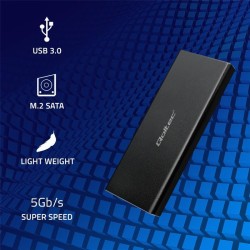 Obudowa/kieszeń Qoltec do dysków SSD M.2 SATA | NGFF | USB 3.0