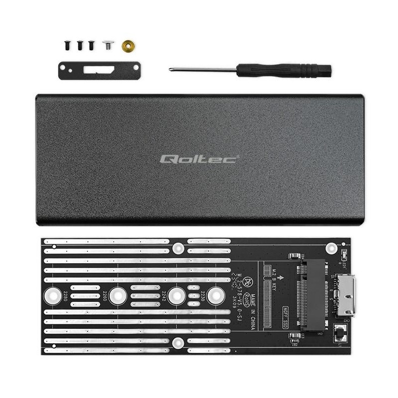 Obudowa/kieszeń Qoltec do dysków SSD M.2 SATA | NGFF | USB 3.0