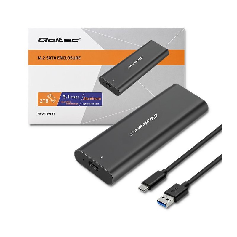 Obudowa/kieszeń Qoltec do dysków M.2 SATA SSD | NGFF | USB t… | PartsPC.pl