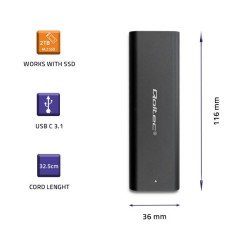 Obudowa/kieszeń Qoltec do dysków M.2 SATA SSD | NGFF | USB t… | PartsPC.pl