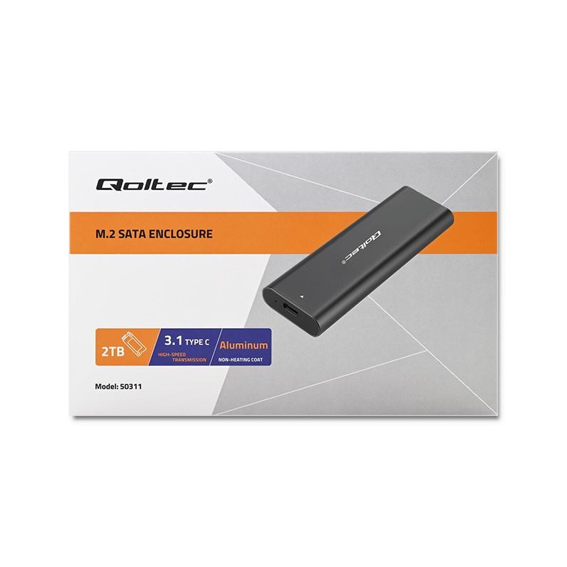 Obudowa/kieszeń Qoltec do dysków M.2 SATA SSD | NGFF | USB t… | PartsPC.pl