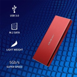 Obudowa/kieszeń Qoltec na dysk M.2 SSD | SATA | NGFF | USB 3… | PartsPC.pl