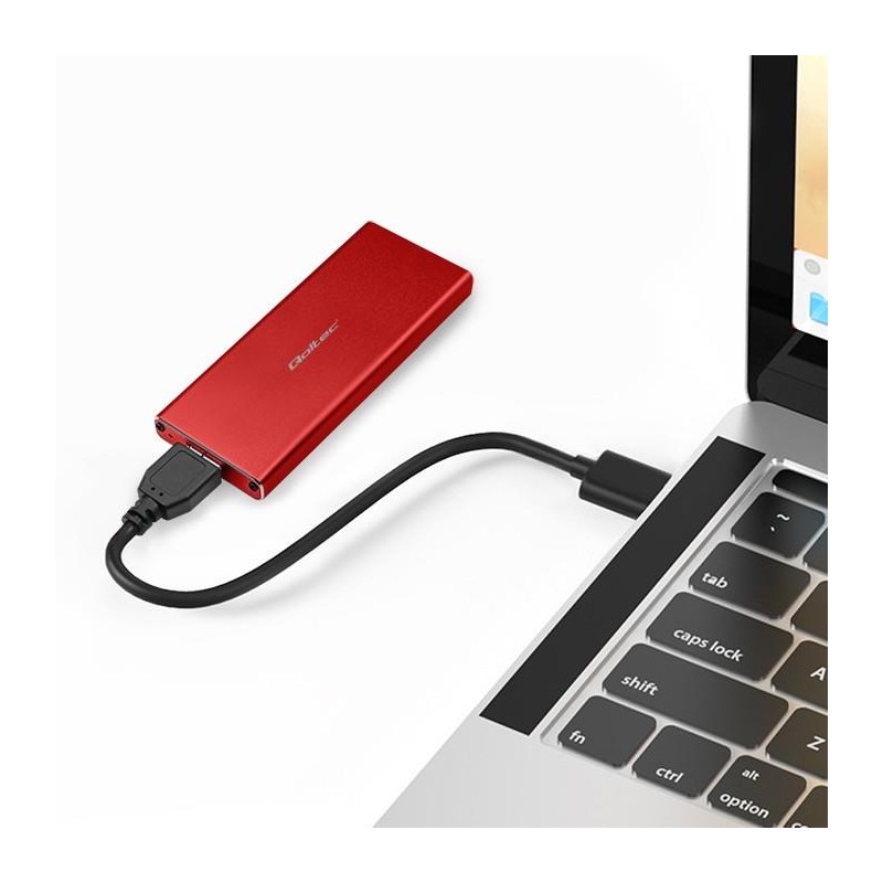 Obudowa/kieszeń Qoltec na dysk M.2 SSD | SATA | NGFF | USB 3… | PartsPC.pl