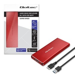 Obudowa/kieszeń Qoltec na dysk M.2 SSD | SATA | NGFF | USB 3… | PartsPC.pl