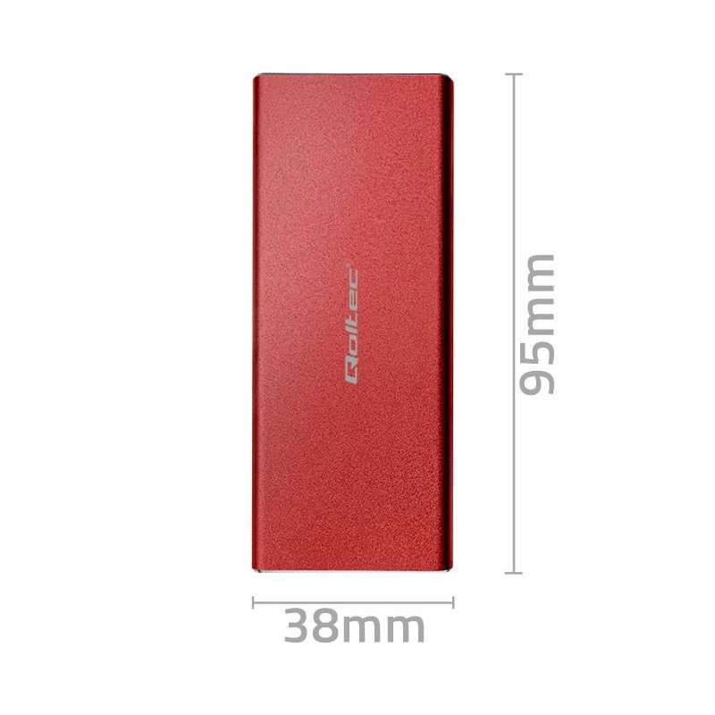 Obudowa/kieszeń Qoltec na dysk M.2 SSD | SATA | NGFF | USB 3… | PartsPC.pl