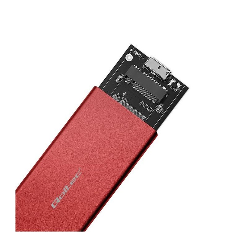 Obudowa/kieszeń Qoltec na dysk M.2 SSD | SATA | NGFF | USB 3… | PartsPC.pl