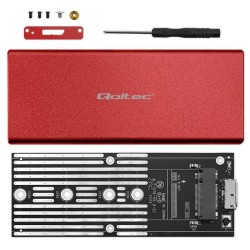 Obudowa/kieszeń Qoltec na dysk M.2 SSD | SATA | NGFF | USB 3… | PartsPC.pl