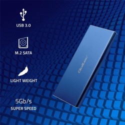 Obudowa/kieszeń Qoltec na dysk M.2 SSD | SATA | NGFF | USB 3… | PartsPC.pl
