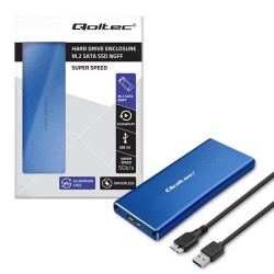 Obudowa/kieszeń Qoltec na dysk M.2 SSD | SATA | NGFF | USB 3… | PartsPC.pl
