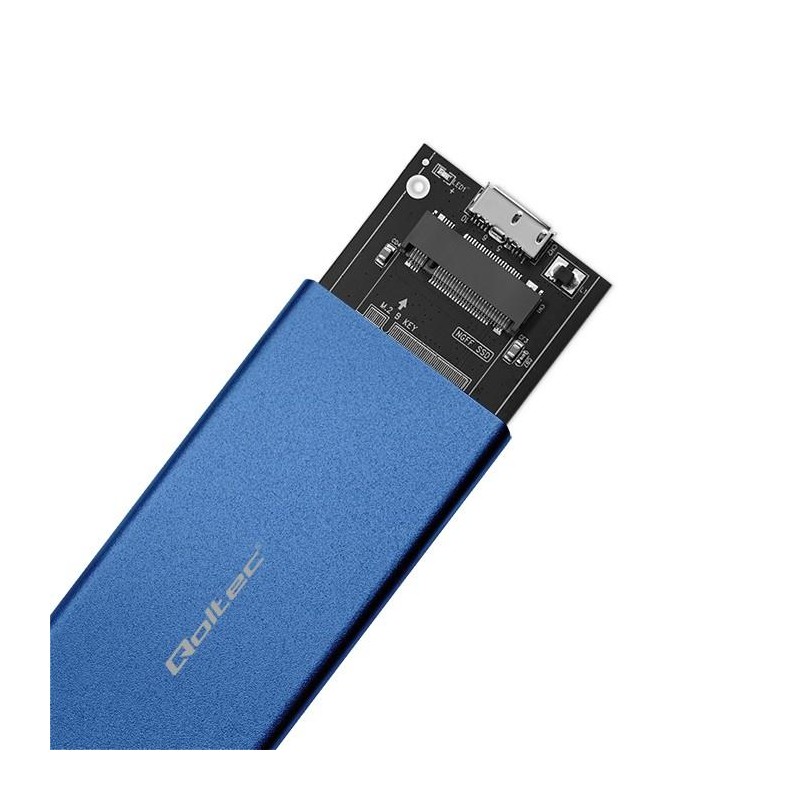 Obudowa/kieszeń Qoltec na dysk M.2 SSD | SATA | NGFF | USB 3… | PartsPC.pl