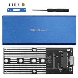 Obudowa/kieszeń Qoltec na dysk M.2 SSD | SATA | NGFF | USB 3… | PartsPC.pl