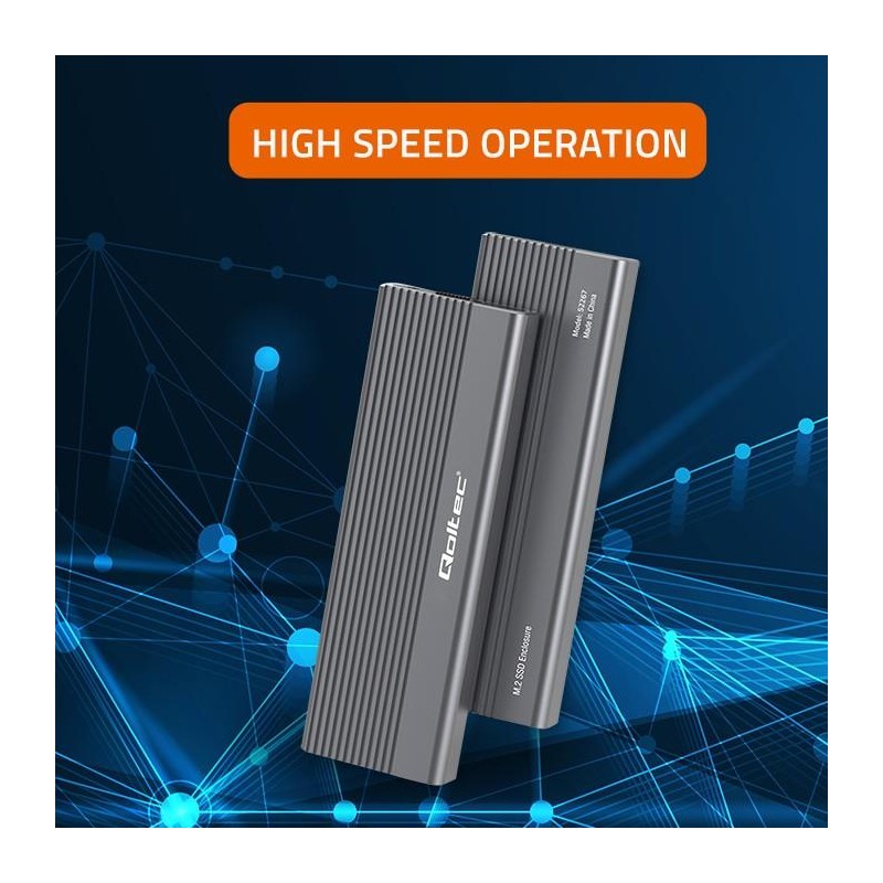 Obudowa/kieszeń Qoltec na dysk SSD M.2 | SATA | NGFF | USB-C | | Super