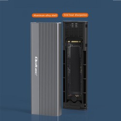 Obudowa/kieszeń Qoltec na dysk SSD M.2 | SATA | NGFF | USB-C | | Super