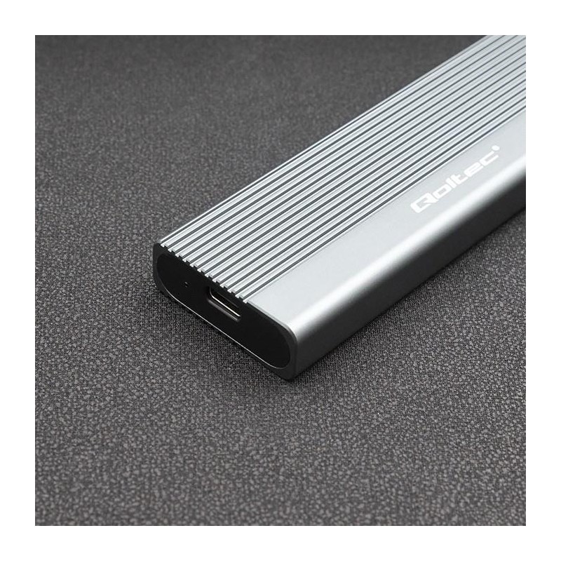 Obudowa/kieszeń Qoltec na dysk SSD M.2 | SATA | NGFF | USB-C | | Super