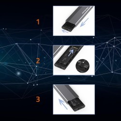 Obudowa/kieszeń Qoltec na dysk SSD M.2 | SATA | NGFF | USB-C | | Super