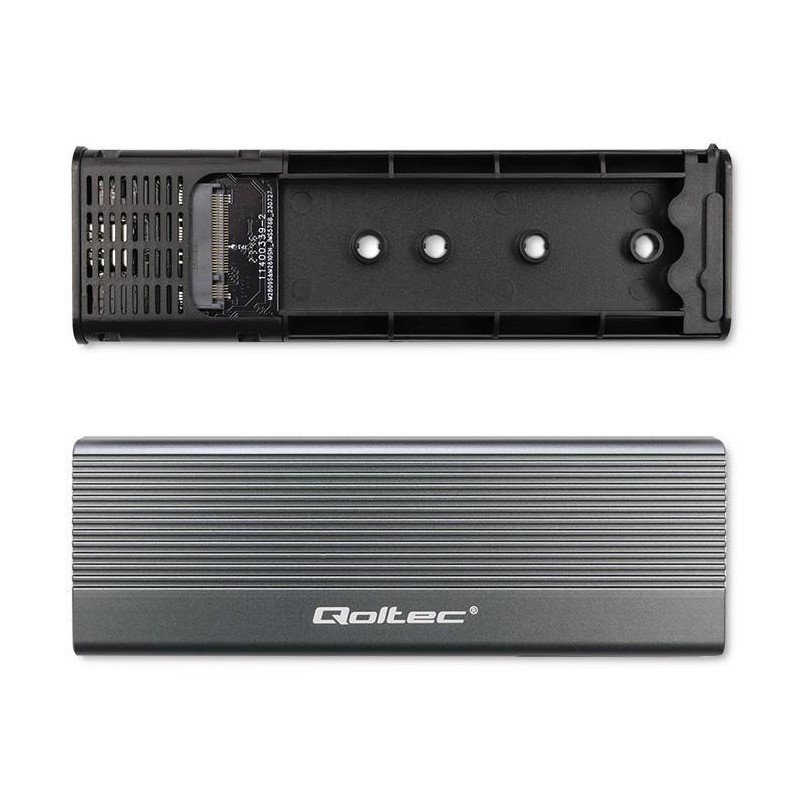 Obudowa/kieszeń Qoltec na dysk SSD M.2 | SATA | NGFF | USB-C | | Super