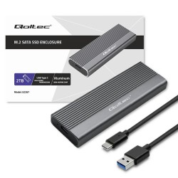 Obudowa/kieszeń Qoltec na dysk SSD M.2 | SATA | NGFF | USB-C | | Super