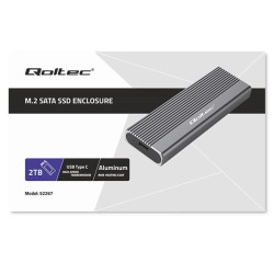 Obudowa/kieszeń Qoltec na dysk SSD M.2 | SATA | NGFF | USB-C | | Super