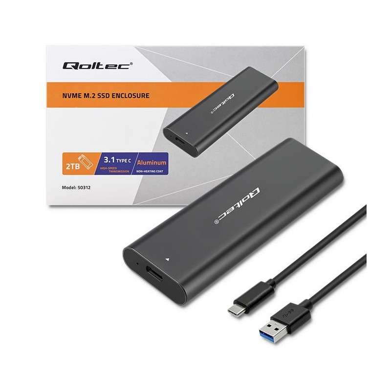 Obudowa/kieszeń Qoltec do dysków M.2 SSD | NVME | PCI-E | US… | PartsPC.pl