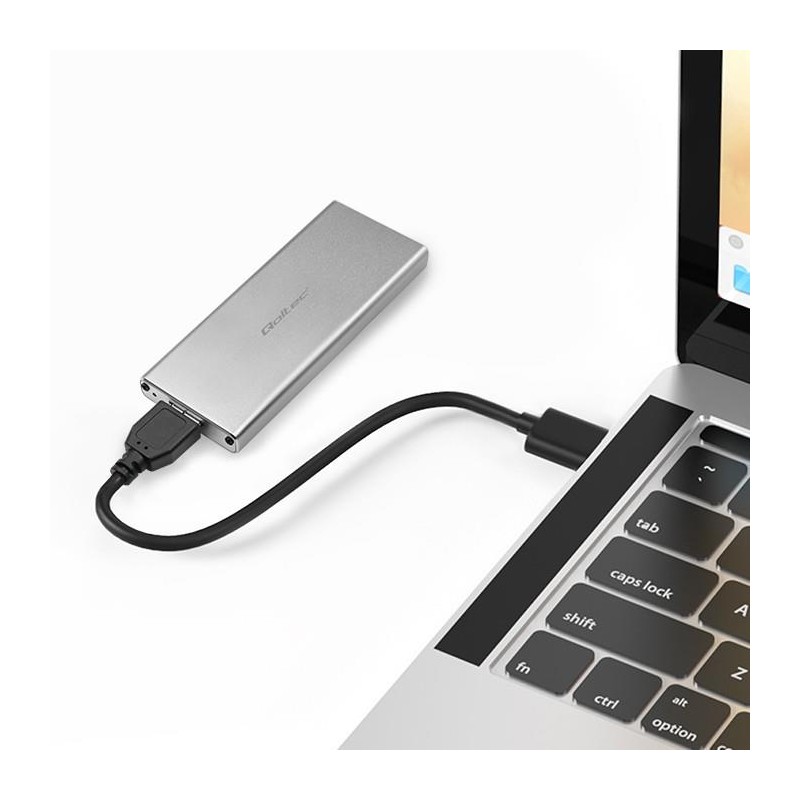 Obudowa/kieszeń Qoltec na dysk M.2 SSD | SATA | NGFF | USB 3… | PartsPC.pl