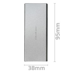 Obudowa/kieszeń Qoltec na dysk M.2 SSD | SATA | NGFF | USB 3… | PartsPC.pl