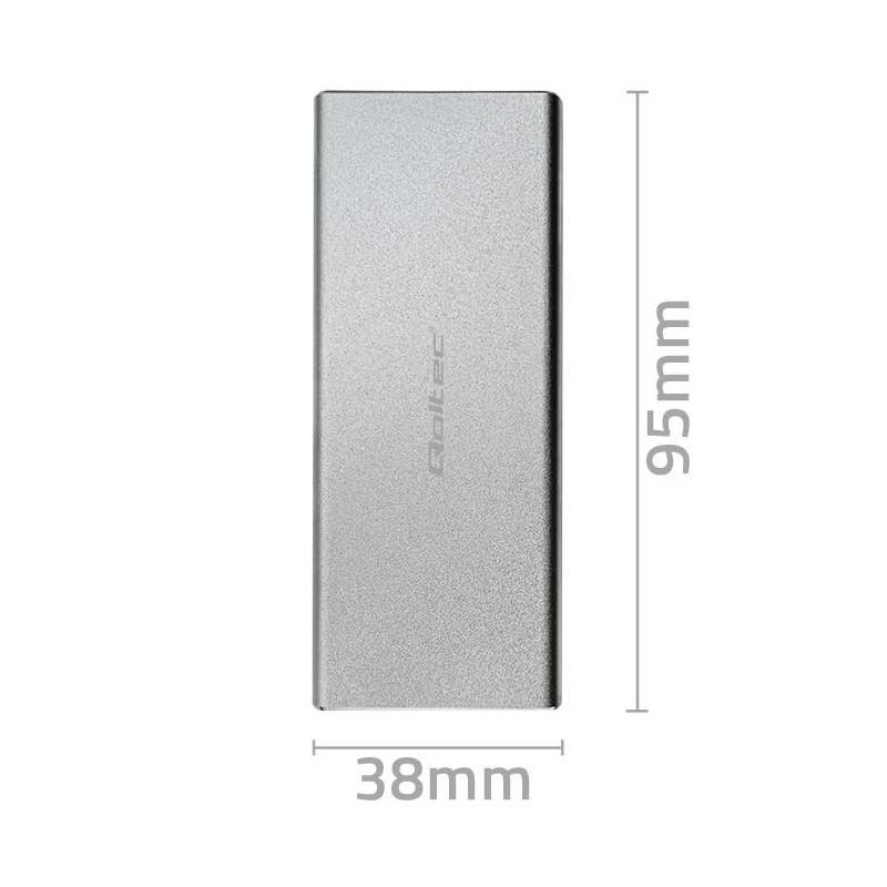 Obudowa/kieszeń Qoltec na dysk M.2 SSD | SATA | NGFF | USB 3… | PartsPC.pl