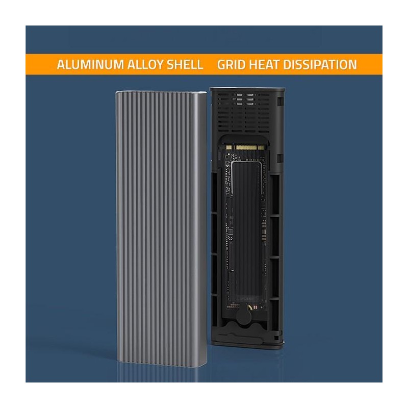Obudowa/kieszeń Qoltec na dysk M.2 SSD | NVMe | PCIe | USB 3… | PartsPC.pl