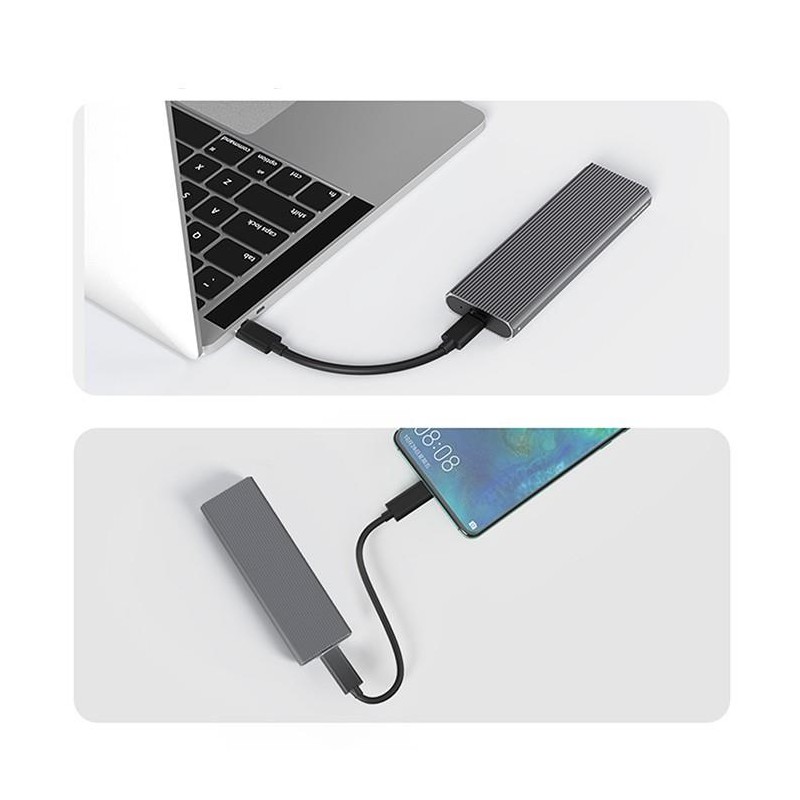 Obudowa/kieszeń Qoltec na dysk M.2 SSD | NVMe | PCIe | USB 3… | PartsPC.pl