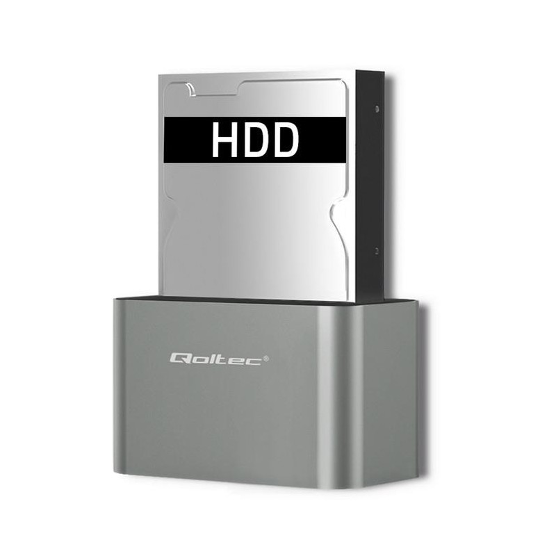 Stacja dokująca Qoltec dysków HDD/SSD | 2.5" / 3.5" SATA | U… | PartsPC.pl