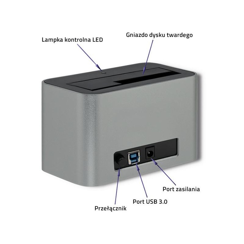 Stacja dokująca Qoltec dysków HDD/SSD | 2.5" / 3.5" SATA | U… | PartsPC.pl