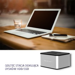 Stacja dokująca Qoltec dysków 2x HDD/SSD | 2.5" / 3.5" SATA | USB 3.0 |