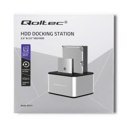 Stacja dokująca Qoltec dysków 2x HDD/SSD | 2.5" / 3.5" SATA | USB 3.0 |