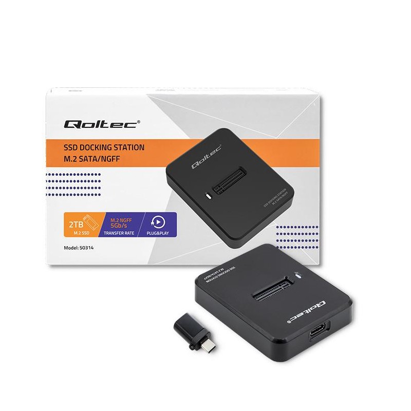 Stacja dokująca Qoltec dysków SSD M.2 SATA | NGFF | USB 3.1… | PartsPC.pl