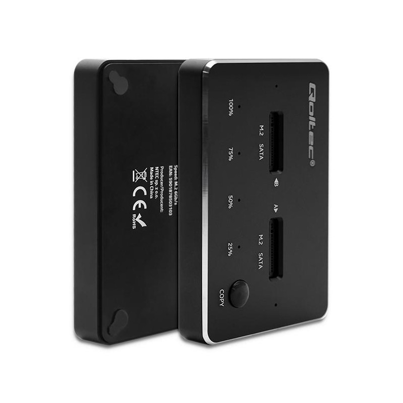 Stacja dokująca Qoltec dysków 2x SSD M.2 SATA | NGFF | USB typ C