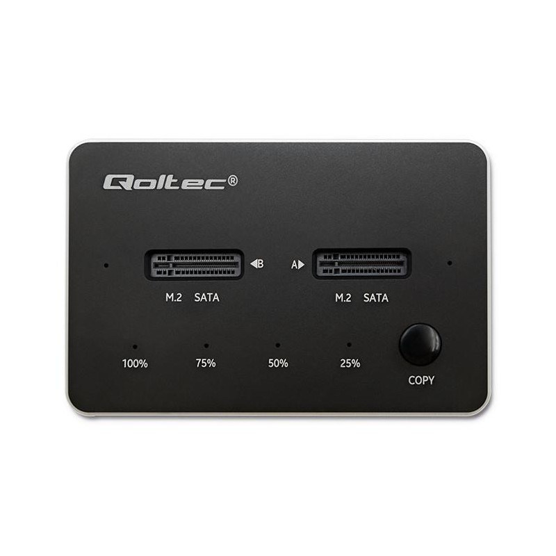 Stacja dokująca Qoltec dysków 2x SSD M.2 SATA | NGFF | USB typ C