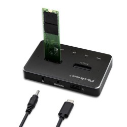 Stacja dokująca Qoltec dysków SSD M.2 | NVMe | SATA | USB-C | DUAL 2 x 2TB